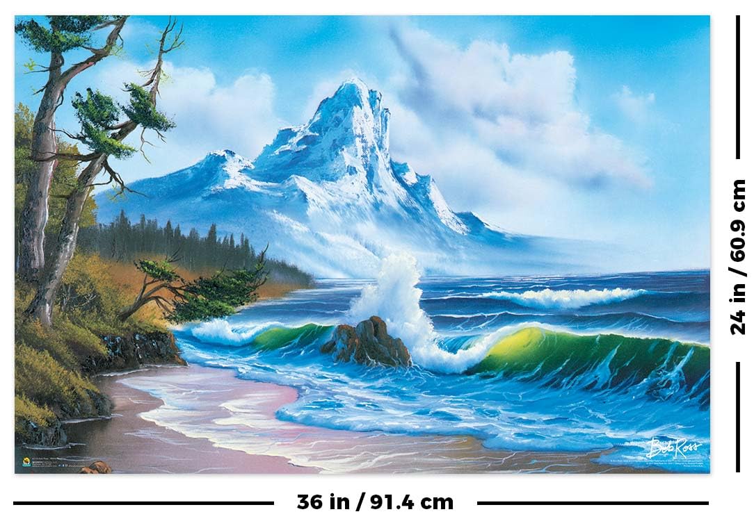 Amazon.com: Scorpio Posters Waves Crashing - by Bob Ross - Poster